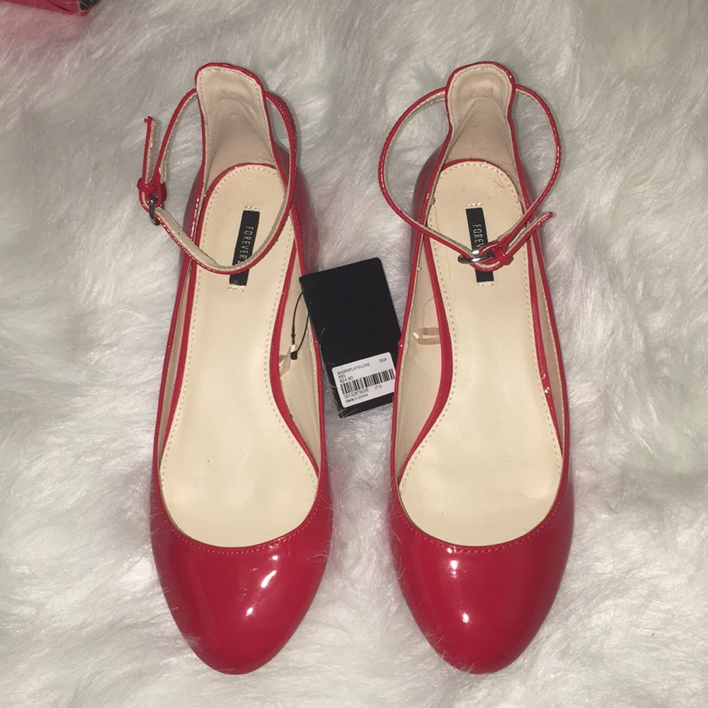 Round Toe Ankle Strap Kitten Heel Ballerina Flat